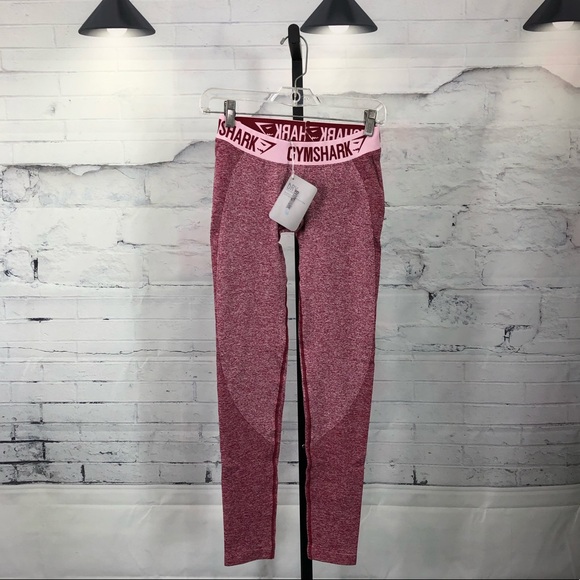 Gym Shark Flex Leggings Workout Pink Beet  487 - Picture 5 of 8